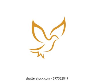 Bird wing Dove Logo Template vector illustration