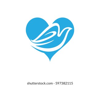 Bird wing Dove Logo Template vector illustration