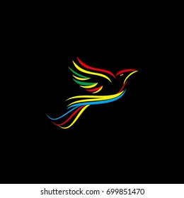 Bird wing Dove Logo Template vector illustration