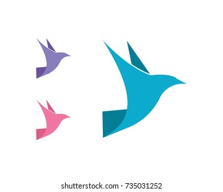 Bird wing Dove Logo Template vector illustration