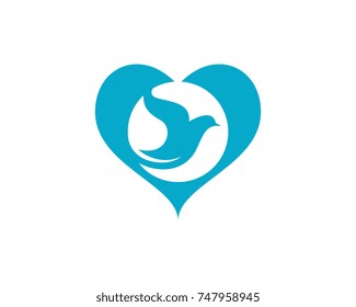 Bird wing Dove Logo Template vector illustration