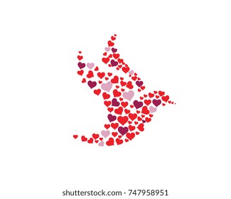 Bird wing Dove Logo Template vector illustration