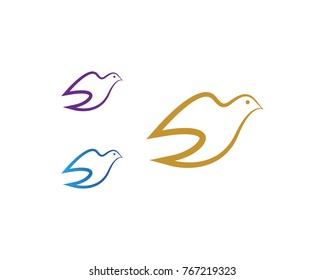 Bird wing Dove Logo Template vector illustration
