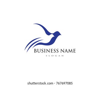 Bird wing Dove Logo Template vector illustration