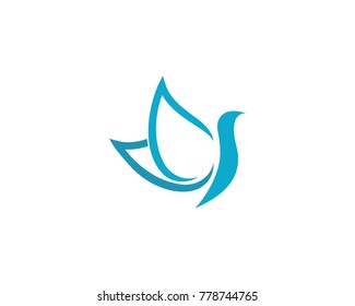 Bird wing Dove Logo Template vector illustration