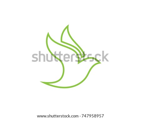 bird wing dove logo template vector stock vector royalty free
