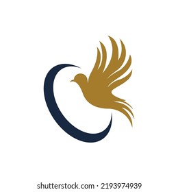 Bird wing logo template vector illustration