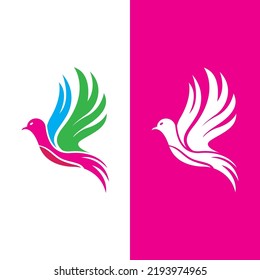 Bird wing logo template vector illustration