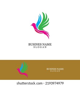 Bird wing logo template vector illustration