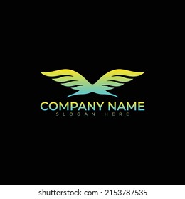 Bird wing logo vector illustration design