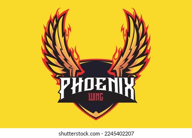 BIRD WING MASCOT LOGO VECTOR ILLUSTRATION