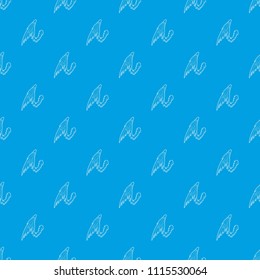 Bird wing pattern vector seamless blue repeat for any use