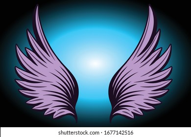 Bird wing vector design illustration