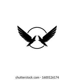 
the bird wing vector logo 