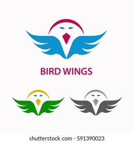 Bird wings abstract logo