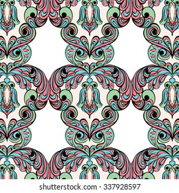 Bird wings abstract vector  design. Seamless pattern. 
