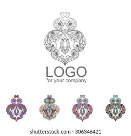 Bird wings abstract vector logo design template. Flying Owl icon. 
