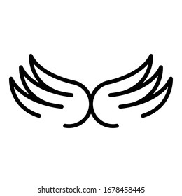 Bird wings icon. Outline bird wings vector icon for web design isolated on white background