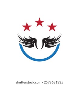Bird Wings Icon And Symbol Template Illustration