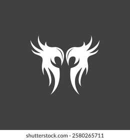 Bird Wings Icon And Symbol Template Illustration