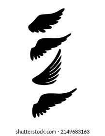 bird wings icon vector illustration logo template
