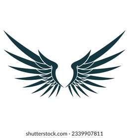 Bird wings illustration logo vector design