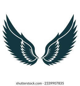 Bird wings illustration logo vector design