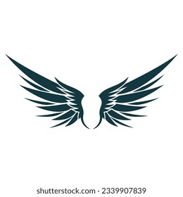 Diseño vectorial de la ilustración de las alas de las aves