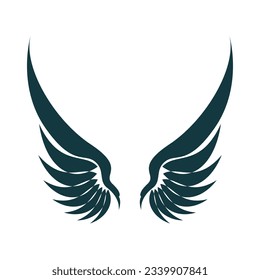 Bird wings illustration logo vector design