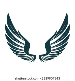 Bird wings illustration logo vector design