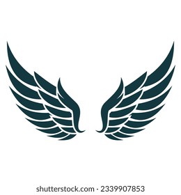 Bird wings illustration logo vector design