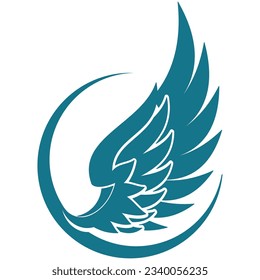 Bird wings illustration logo vector design