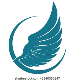 Bird wings illustration logo vector design