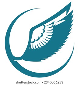 Bird wings illustration logo vector design