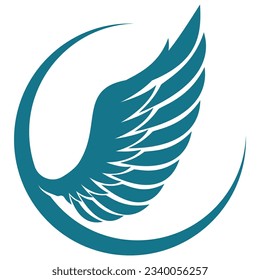 Bird wings illustration logo vector design