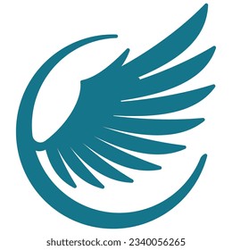 Bird wings illustration logo vector design
