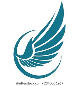 Bird wings illustration logo vector design