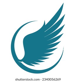 Bird wings illustration logo vector design