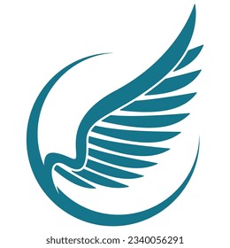 Bird wings illustration logo vector design