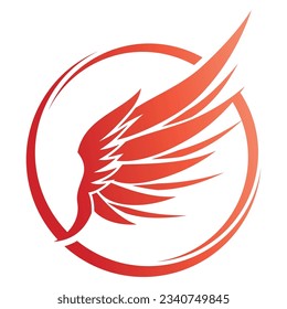 Bird wings illustration logos vector design