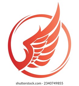 Bird wings illustration logos vector design