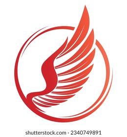 Bird wings illustration logos vector design