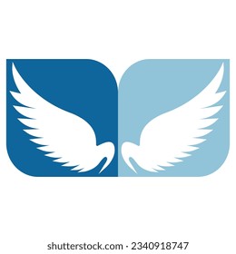 Diseño vectorial de la ilustración de las alas de las aves