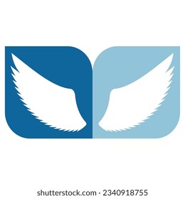 Bird wings illustration logos vector design