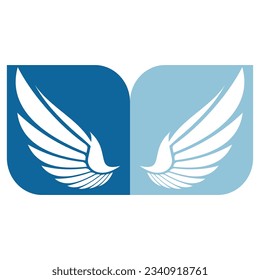 Diseño vectorial de la ilustración de las alas de las aves
