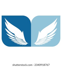 Bird wings illustration logos vector design