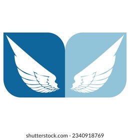 Diseño vectorial de la ilustración de las alas de las aves