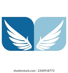 Bird wings illustration logos vector design