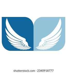 Bird wings illustration logos vector design