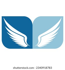 Diseño vectorial de la ilustración de las alas de las aves
